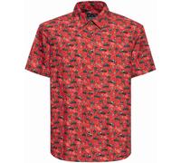 King Kerosin Biker Soul Camisa de manga corta, rojo, tamaño M para Hombres