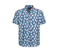 King Kerosin Camisa de manga corta para hombre | Camisa de negocios | Camisa de ocio | Las Vegas | Casino | Tarjetas de juego | Poker Chips | Rockabilly | Vintage | Retro | Camisa Casino, azul, XL