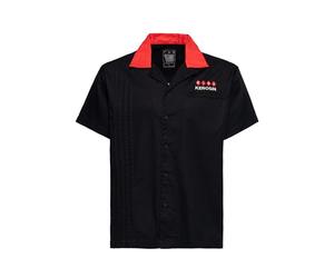 King Kerosin Camisa para hombre, camisa de bolos, camisa de verano, manga corta, vintage, retro, 50S, 1950S, Speed Kings Los Angeles, California, Rockabilly, Rock'n'roll Speed Kings, Negro , M