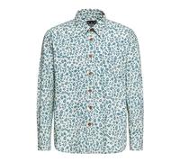 King Kerosin Camisa para hombre con estampado integral, camisa de marinero, manga corta, vintage, camisa de manga larga, tatuajes de la vieja escuela, tatuajes marineros, blanco roto, XL