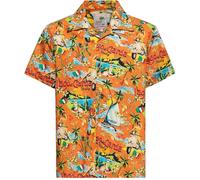 King Kerosin Camisa tropical estilo hawaiano Aop "Lago de Garda" KKU45058 S