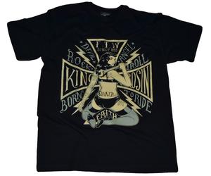 King Kerosin Camiseta Born To Ride Negro S