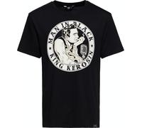 King Kerosin Camiseta Hombre de Negro Negro XXL