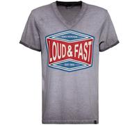King Kerosin Camiseta Oilwash KKI11016 gris acero S