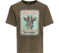 King Kerosin Camiseta Oilwashed "Chopper" KKU41065 XXL
