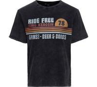 King Kerosin Camiseta Oilwashed "Ride Free" KKU41063 5XL