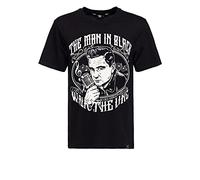 King Kerosin Camiseta para hombre con impresión clásica, corte regular, algodón puro, Negro , S