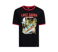 King Kerosin Camiseta para hombre | Ringer | Lago Garda | Lago de Garda | Comic | Artwork | Monster | Vintage | Italy Lake Garda, Negro , XXXXXL