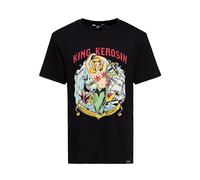 King Kerosin Camiseta para hombre | Vintage | Tatuaje | Oidschool | Sailor | Mermaid | Clipper | 50S | Rockabilly Homeward Bound, Negro , XXL