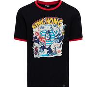 King Kerosin Camiseta para hombre | Ringer | Vintage | Retro | Gorila | Comic | Artwork | Paris Paris, Negro , M