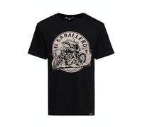 King Kerosin El Caballero Camiseta, Negro, XXL para Hombre