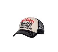 King Kerosin Gorra de camionero para hombre con declaración divertida, diseño retro vintage con bordado, inserto de malla, visera curvada, transpirable y ajustable