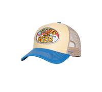 King Kerosin Gorra camionero hombre – paja y malla, parche 'tetas y cerveza', beige