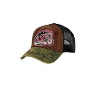 King Kerosin Gorra para hombre | Vintage | Retro | Bobber | Moto | Biker | Washed | Malla | Snapback Bobber Garage, marrón, Talla única