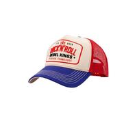 King Kerosin Gorra Rebel ReyesKerosin Hombre - Curved Brim Cap de Beisbol Camionero con Visera, Snapback, Snapback Primavera/Verano Primavera Verano - Talla única Azul-Beige