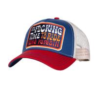 King Kerosin Gorra de camionero para hombre con diseño de motorista de los 70s, gorra con bordado, visera curvada, estilo retro de EE. UU., ideal para garaje, ropa de trabajo, It's Fucking Time to