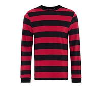 King Kerosin Streifenjersey Camiseta, Rojo, L para Hombre
