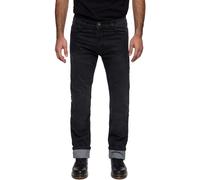 King Kerosin Kustombuilt Black Pantalones textiles para motocicletas, negro, tamaño 33 para Hombres