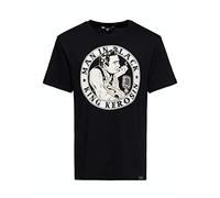 King Kerosin Man In Black Hombre Camiseta Negro XXL 100% algodón Regular