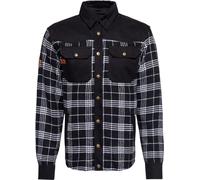 King Kerosin Motor Gear - Flannell, camisa/chaqueta textil M male Negro/Blanco