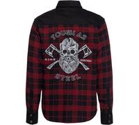 King Kerosin Motor Gear - Tough as Steel, camisa/chaqueta textil L male Negro/Rojo