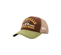 King Kerosin Nashville - Gorra de camionero para hombre · Country Music · Gorra · Malla · Snapback · Naturfarben · USA · Vintage · Retro · Transpirable · Talla Ajustable · Nashville