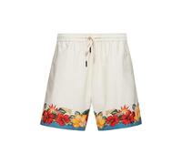 King Kerosin Pantalones Cortos De Hombre Con Flores Tropicales Beige XXL