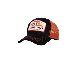 King Kerosin Rebel Kings Trucker Hat Unisex Gorra Negro 100% algodón