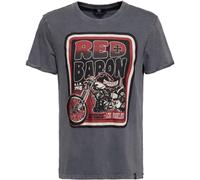 King Kerosin Red Baron Camiseta, gris, tamaño S para Hombres