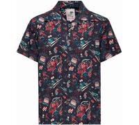 King Kerosin Rockabilly Devil Camisa de manga corta, negro-multicolor, tamaño S para Hombres