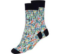 King Kerosin Tiki Cocktail Calcetines, negro-azul, tamaño 39 42 para Hombres