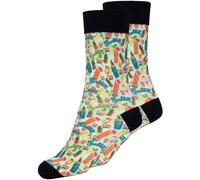 King Kerosin Tiki Cocktail Calcetines, negro-verde, tamaño 43 46 para Hombres
