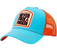 King Kerosin Trucker Snap Back Kappe Canvas 100% Algodón Skyblue/Naranja 622