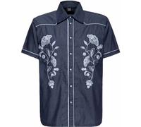 King Kerosin Western Camisa de manga corta, tamaño 2XL para Hombres