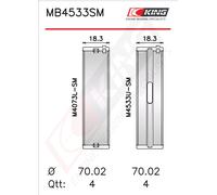 KING Kit cojinetes cigüeñal AUDI VW PORSCHE 3,0 2,7 057198491A ASB BKN BMK BNG