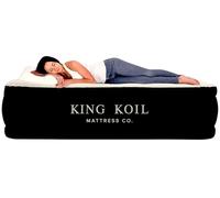 King Koil Colchón Hinchable Queen Size Raised - Mejor colchón Inflable con Bomba integrada - Colchón Hinchable Elevado Acolchado Superior