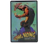 King Kong - Cartel de chapa con relieve (30 x 20 cm)