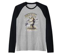 King Kong Skull Island, Nueva York, Nueva York, Nueva York, Arte cinematográfico Vintage, Kitsch Camiseta Manga Raglan