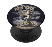 King Kong Skull Island, Nueva York, Nueva York, Nueva York, Arte cinematográfico Vintage, Kitsch PopSockets PopGrip Adhesivo