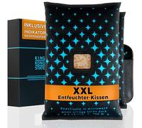 King Kong State Deshumidificador para coches - Cojín deshumidificador XXL 2 x 1,2 kg para ventanas de coche empañadas - con ventana indicadora y almohadilla antideslizante