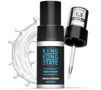 King Kong State Pincel de pintura - BLANCO BRILLANTE - Pintura de 1 capa para reparar abolladuras y arañazos en el coche (BRILLANTE)