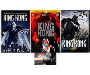 King Kong Triple Feature The Original 1933 The Remake 1976 y Peter Jackson's King Kong 2005 3 DVD Set incluye tarjeta de arte Kong brillante