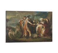 King Lear Llorando sobre el cadáver de Cordelia por Jamēs Barry Decoración para el hogar arte de pared para colgar en la pared del dormitorio, decoración estética para habitación, 40 x 60 cm