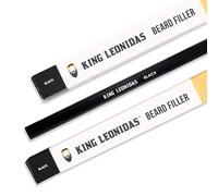 King Leonidas Beard Pencil Filler para hombres (negro), lápiz delineador de barba resistente al agua para marcar y detallar barbas irregulares, modelador y definidor de barba para hombres
