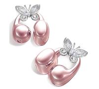 King Lucky Auriculares de clip inalámbricos Bluetooth 5.4 cómodos auriculares abiertos con aretes de mariposa desmontables, IPX5 impermeable, reproducción de 50 horas, para mujeres, regalo, fiestas