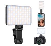 King Ma Luz LED para Selfie, luz de Video portátil con Clip para iPhone/portátil/Tableta, luz Recargable para teléfono con 3 Modos de luz para Llamadas de Zoom, grabación de Video, Maquillaje
