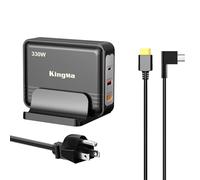 King Ma Razer Blade 18 (2025) con cargador de ordenador portátil GaN 5080/5090, cargador portátil de 3 puertos con salida 20V/20A para cargadores de ordenadores portátiles de juegos y técnicas