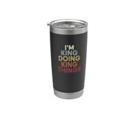 King Name King Personalized Name First Given Vaso térmico de acero inoxidable de doble pared