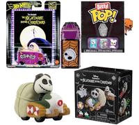 King NBX - Figura de Jack de Pesadilla antes de Navidad con luz negra de Halloween + juego de cartas Something Wild + colgador de iconos 3D Master of Fright 3 art culos