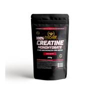 King Nutrition Creatina Monohidratada 100% Pura 200gr 66 Tomas Creatina en polvo, Micronizada 200Mesh Sin Sabor, No-GMO Vegano Sin lactosa Incluye dosificador